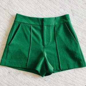 Alice and Olivia green shorts
